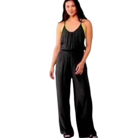 NWT Prana Fernie Black Wide Leg Jumpsuit - Picture 1 of 4